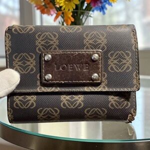 Vintage Loewe Tri Fold Wallet with Kisslock